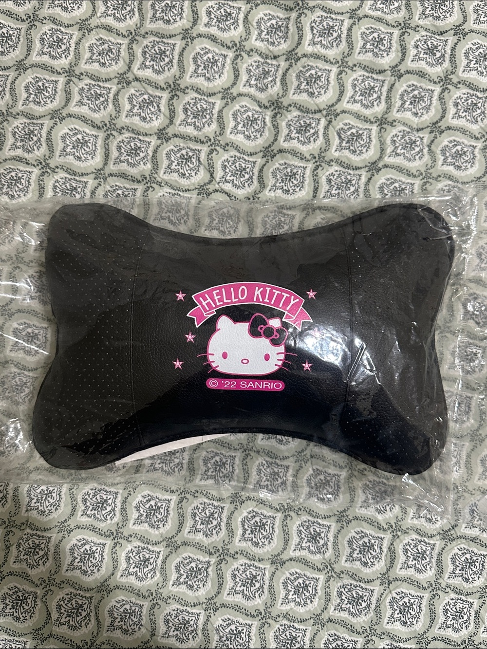 Sanrio Hello Kitty Black and Pink Car Head Pillow